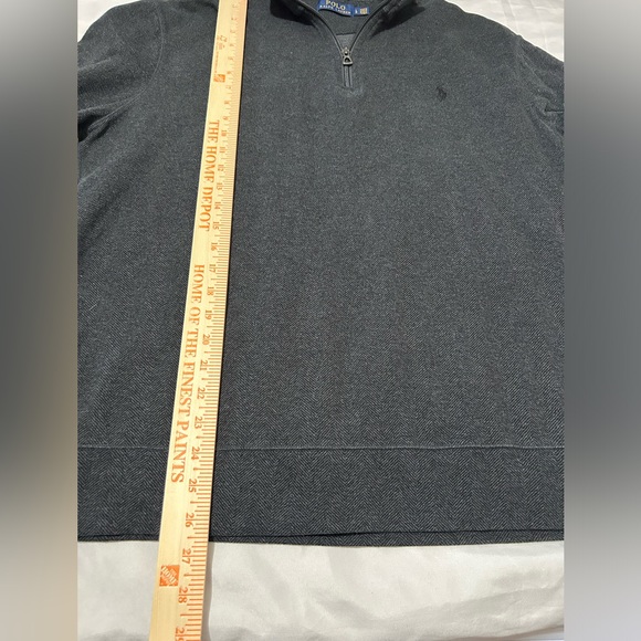 Polo Ralph Lauren Long Sleeve 1/4 Zip Herringbone Pullover Size Large Classic - Picture 9 of 10